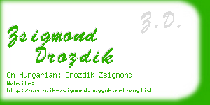 zsigmond drozdik business card